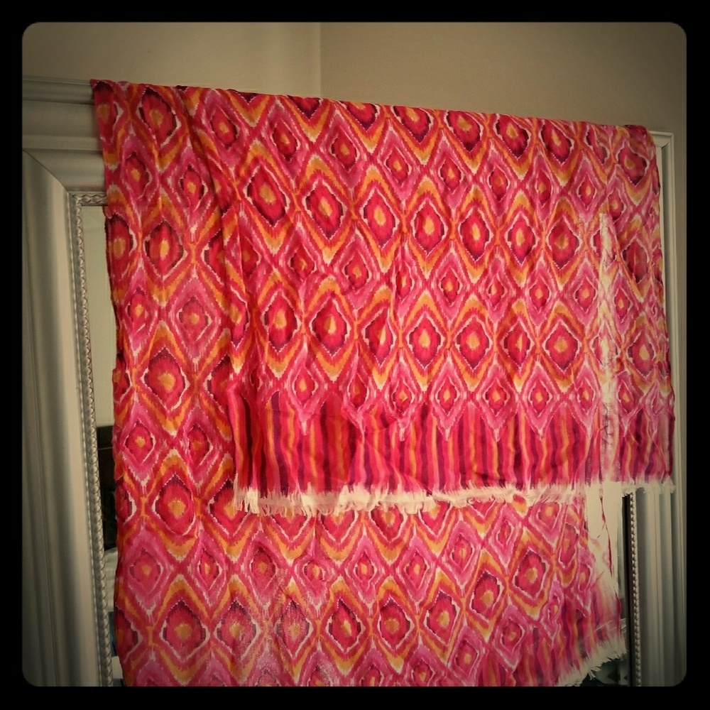 Pink, orange and yellow scarf